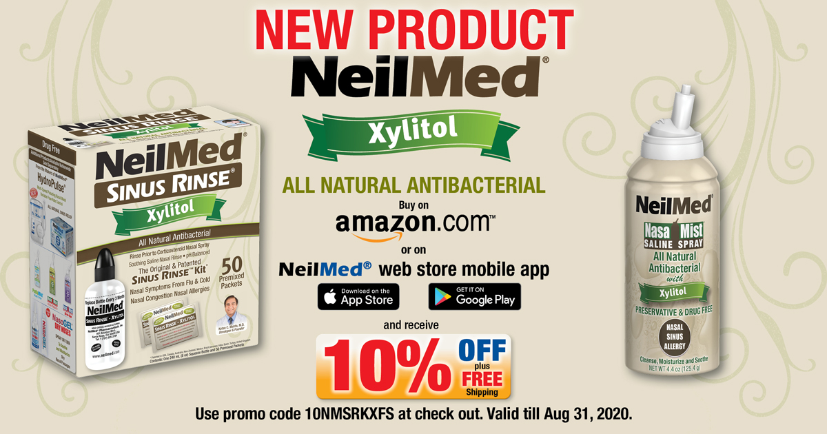 NeilMed Pharmaceuticals New Products Sinus Rinse Kit with Xylitol & NasaMist Xylitol