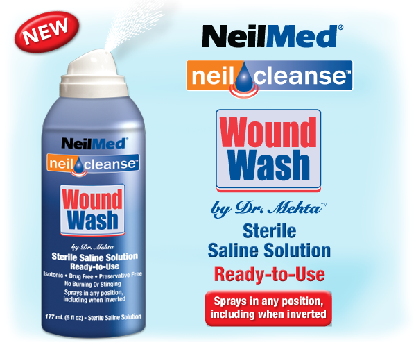 BEST PRICE! NEILMED NEIL CLEANSE WOUND WASH STERILE SALINE SOLUTION