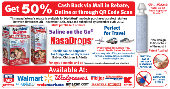 50% Cash Rebate Offer on NasaDrops