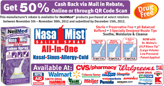50% Cash Rebate Offer on NasaMist All in One