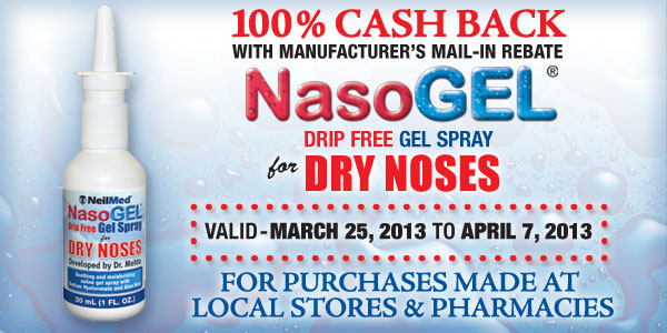 100% MAIL IN REBATE ON NASOGEL SPRAY