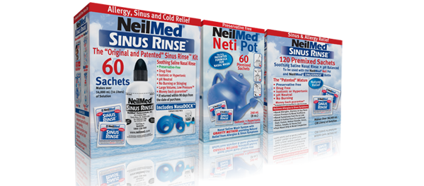 Sinus Rinse Kit - NeilMed Neti Pot - Sinus Rinse Refill Sachets