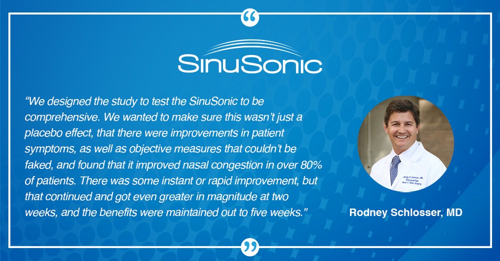 Testimonial Image: Sinusonic medical device designed to alleviate sinus issues and improve respiratory health.