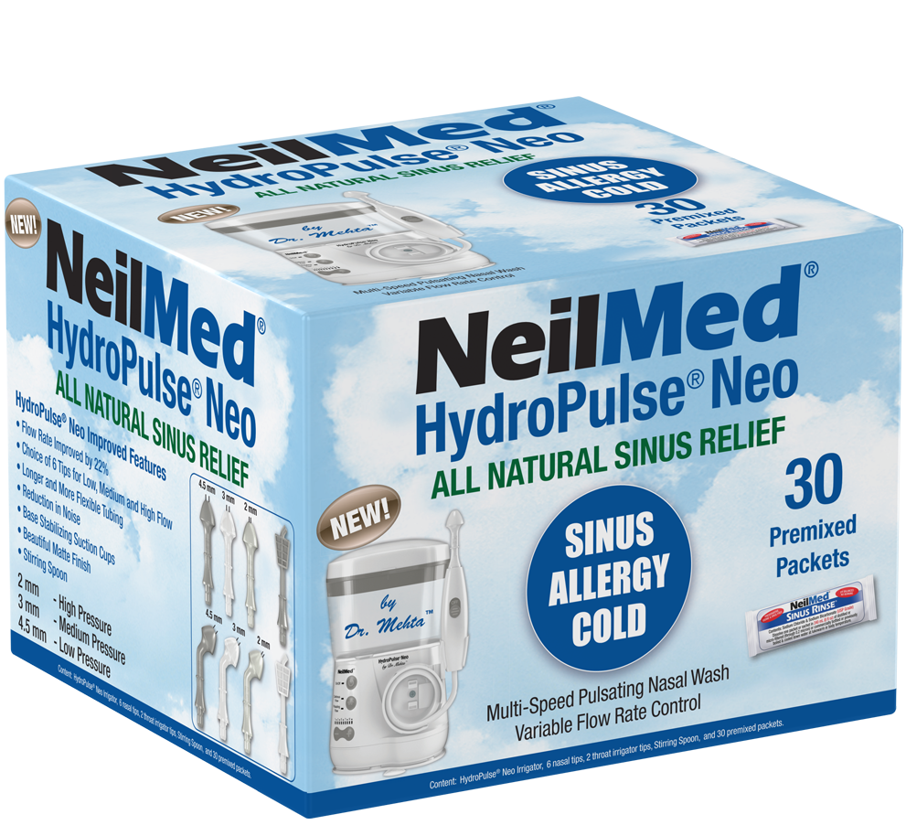 Neilmed Sinus Rinse Starter Kit (5 packets) for Nasal Rinse Salt Wash/ Nasal  Irrigator Saline kit / Nasal Aspirator / Neti Pot / Nasal Irrigator / Nasal  Wash for Sinus, Allergies